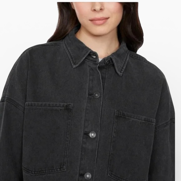 Hudson Ladies' Denim Shirt Jacket Women's Black OVERSIZE DENIM JACKET Size XXL - Picture 12 of 12